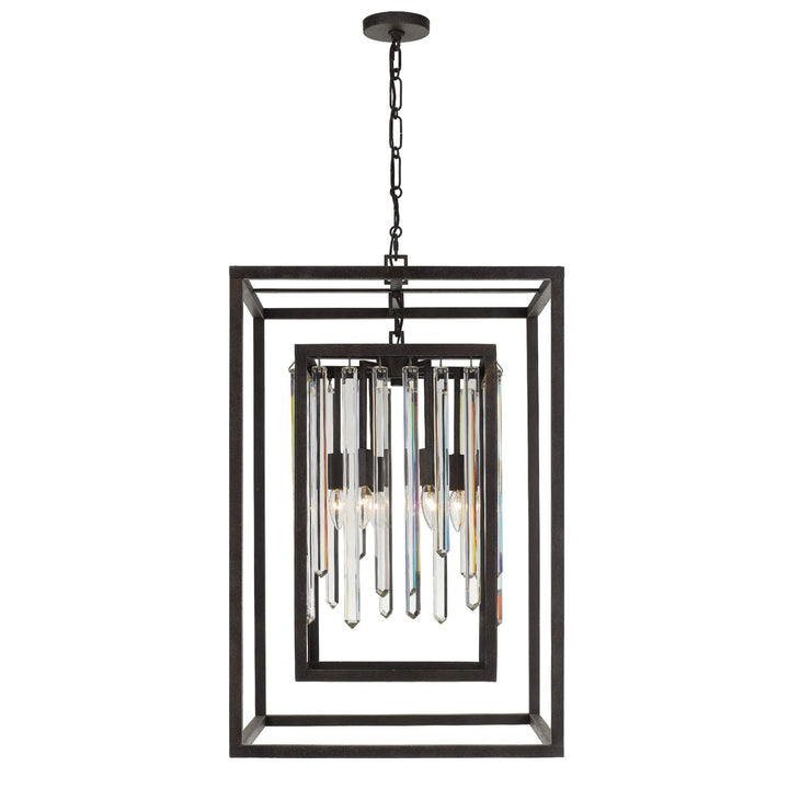 Hollis 6 Light Forged Bronze Chandelier Crystorama