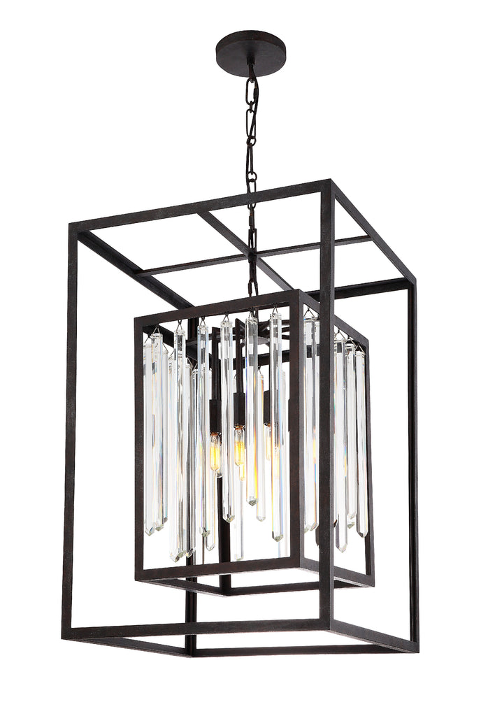 Hollis 6 Light Forged Bronze Chandelier Crystorama