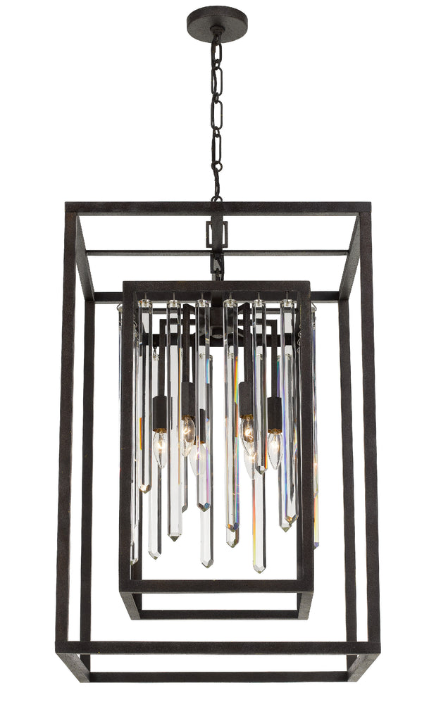 Hollis 6 Light Forged Bronze Chandelier Crystorama