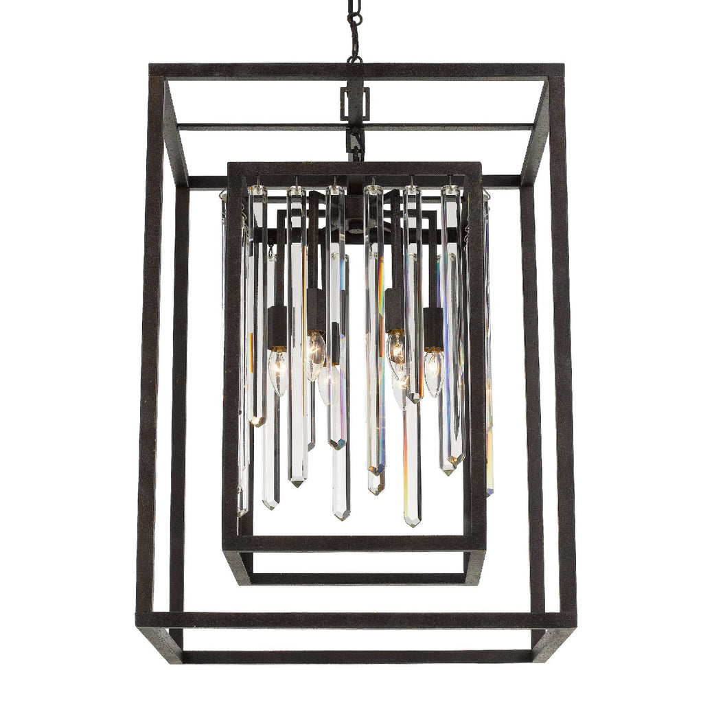 Hollis 6 Light Forged Bronze Chandelier Crystorama