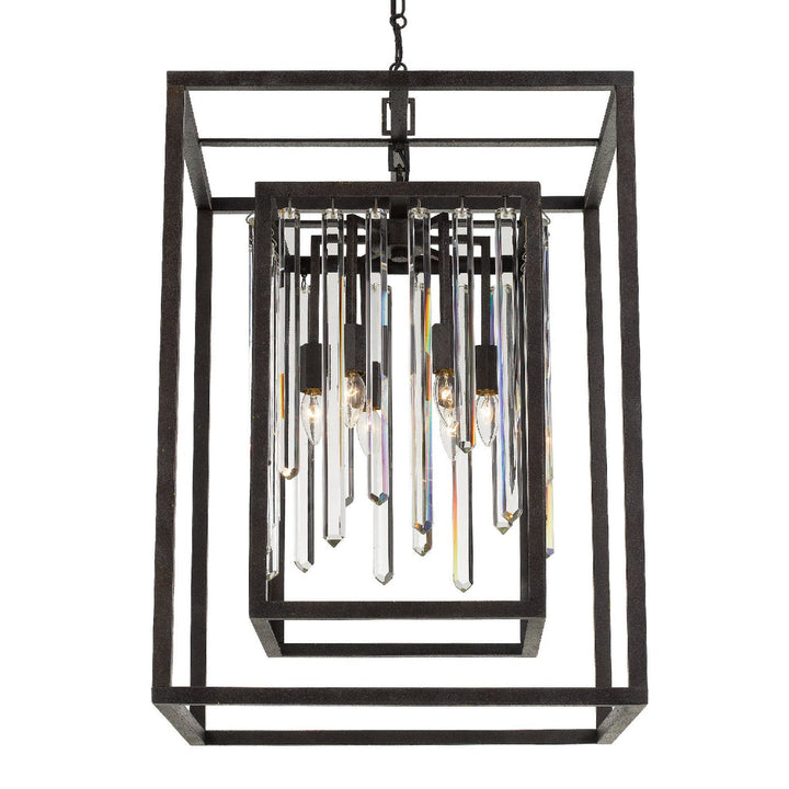 Hollis 6 Light Forged Bronze Chandelier Crystorama