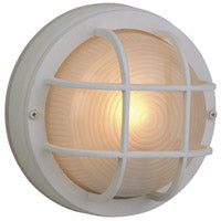 CRAFTMADE Round Bulkhead 1 Light Small Flush/Wall Mount in Textured White