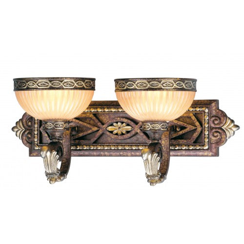 2 Light Palacial Bronze Bath Livex