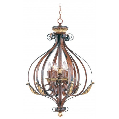 6 Light Verona Bronze Foyer Livex