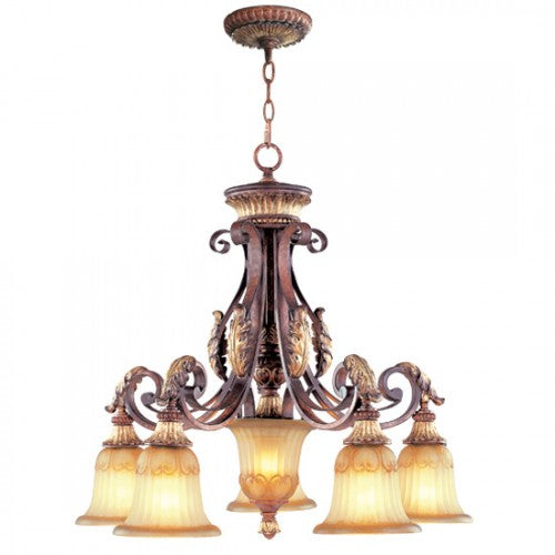 6 Light Verona Bronze Chandelier Livex