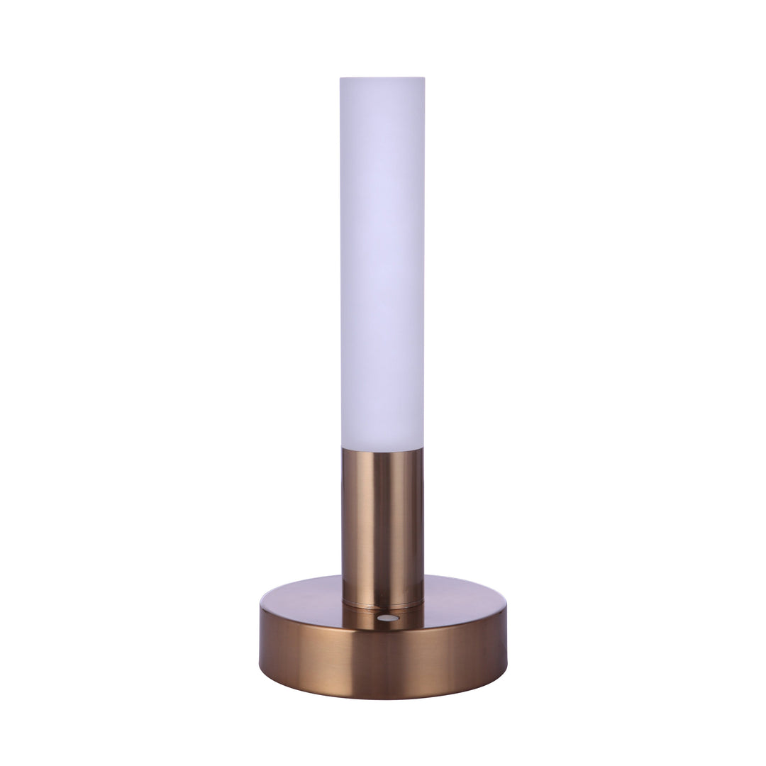 Indoor Rechargeable Dimmable LED Cylinder Portable Lamp in Satin Brass CRAFTMADE