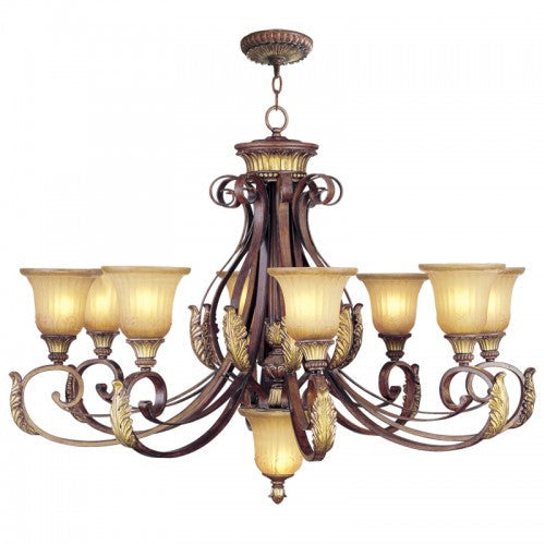 9 Light Verona Bronze Chandelier Livex