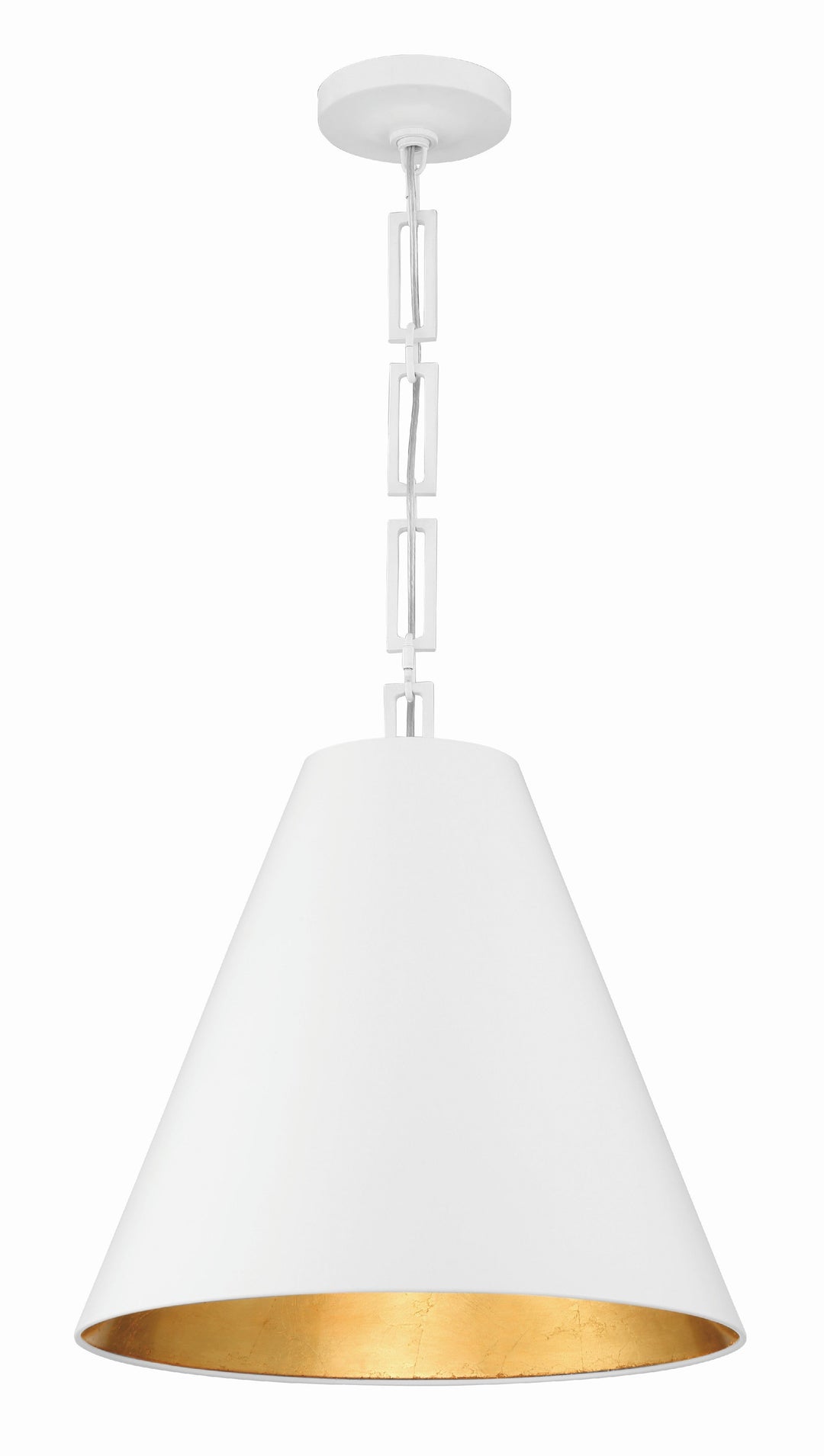 Brian Patrick Flynn Alston 3 Light Matte White + Antique Gold Chandelier Crystorama