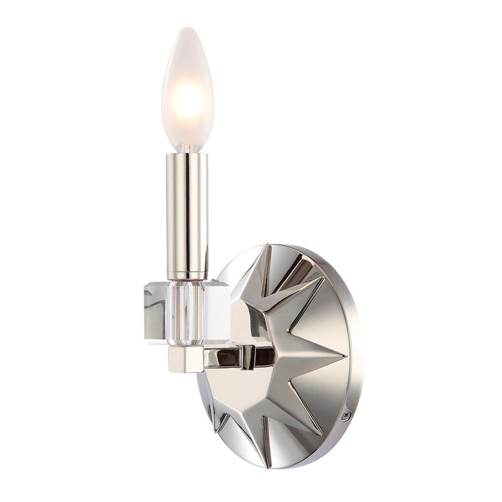 Carson 1 Light Polished Nickel Sconce Crystorama