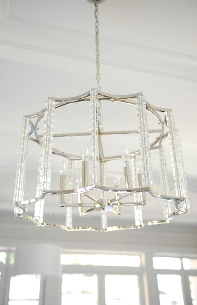 Carson 6 Light Polished Nickel Chandelier Crystorama