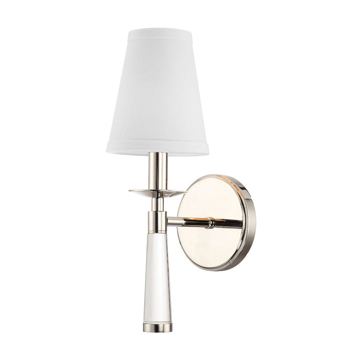 Baxter 1 Light Polished Nickel Sconce Crystorama