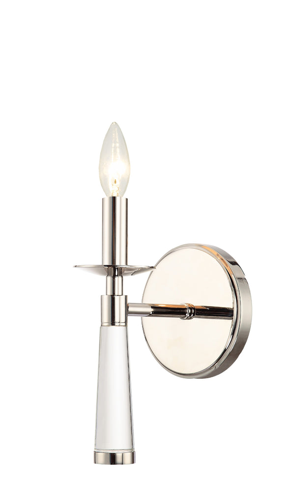 Baxter 1 Light Polished Nickel Sconce Crystorama