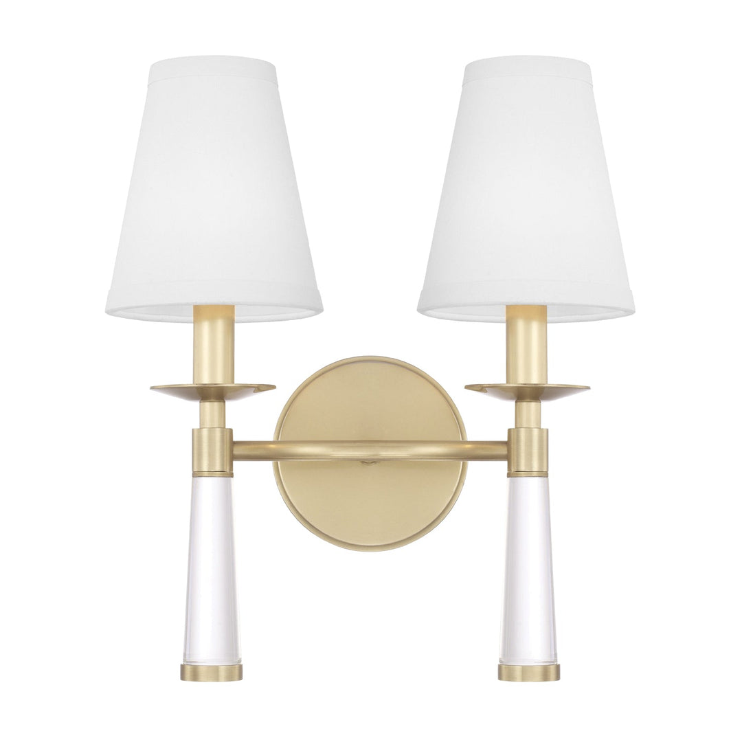 Baxter 2 Light Aged Brass Sconce Crystorama