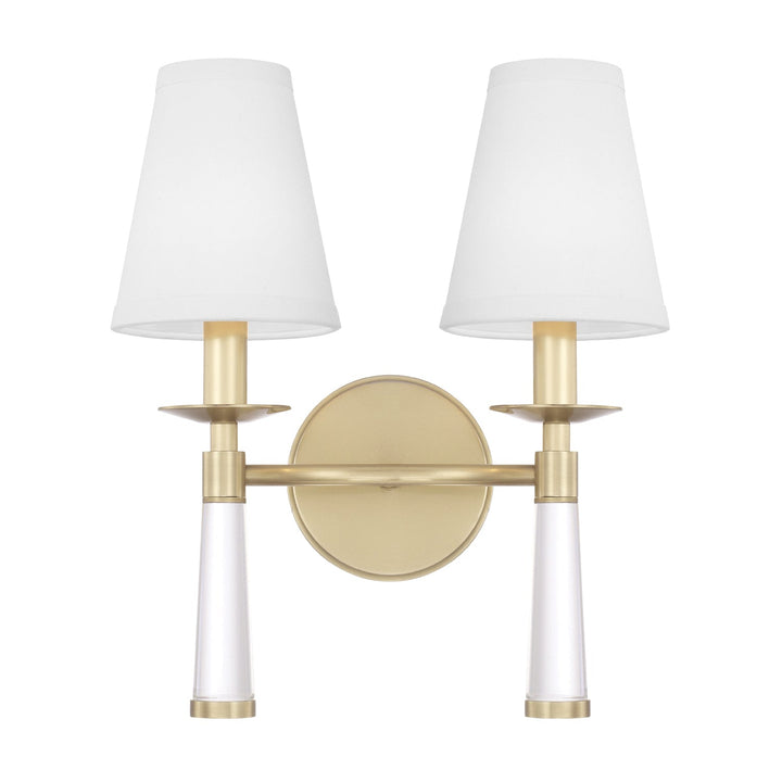 Baxter 2 Light Aged Brass Sconce Crystorama