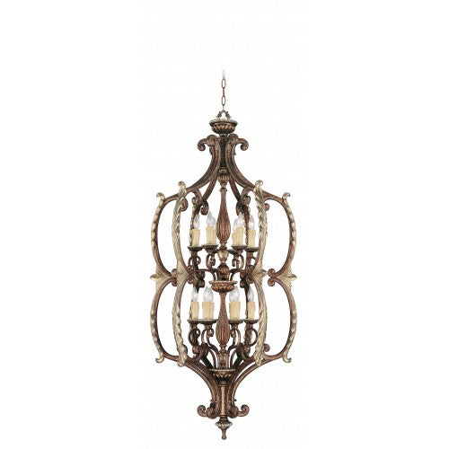 12 Light Palacial Bronze Foyer Livex