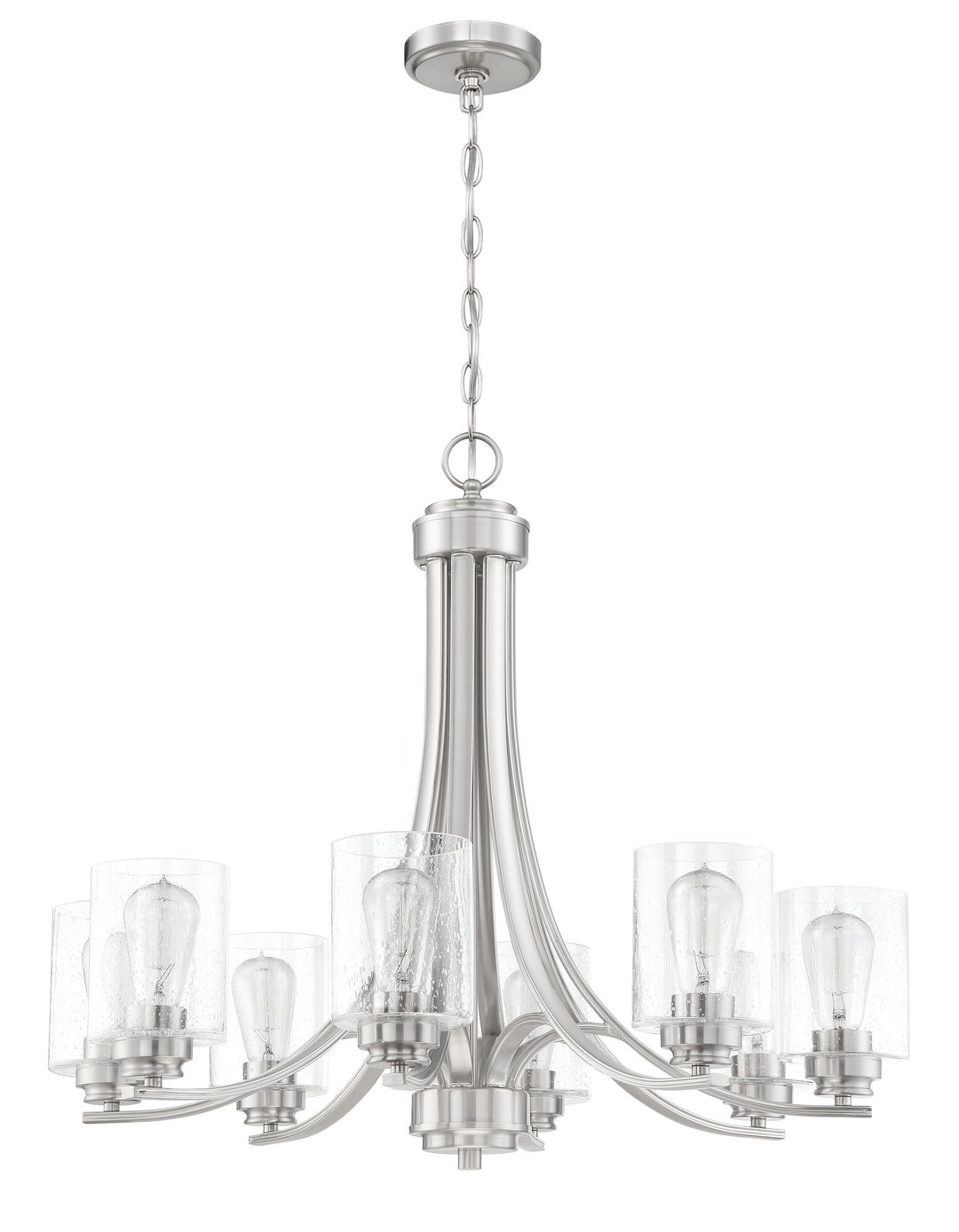 CRAFTMADE Bolden 8 Light Chandelier in Brushed Polished Nickel