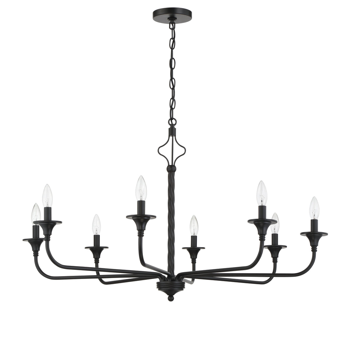 CRAFTMADE Jolenne 8 Light Chandelier in Flat Black