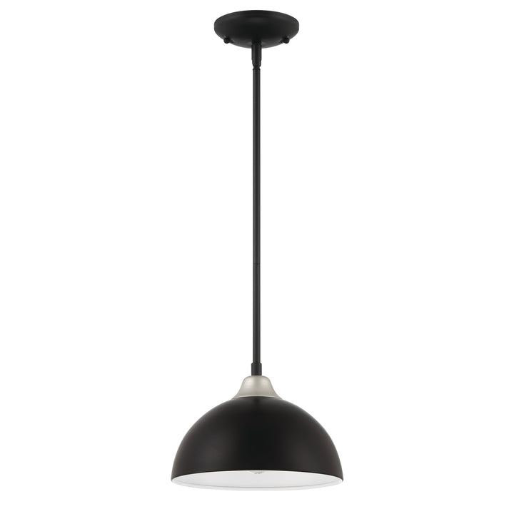 CRAFTMADE Kahn 1 Light Outdoor Pendant in Midnight/Satin Aluminum