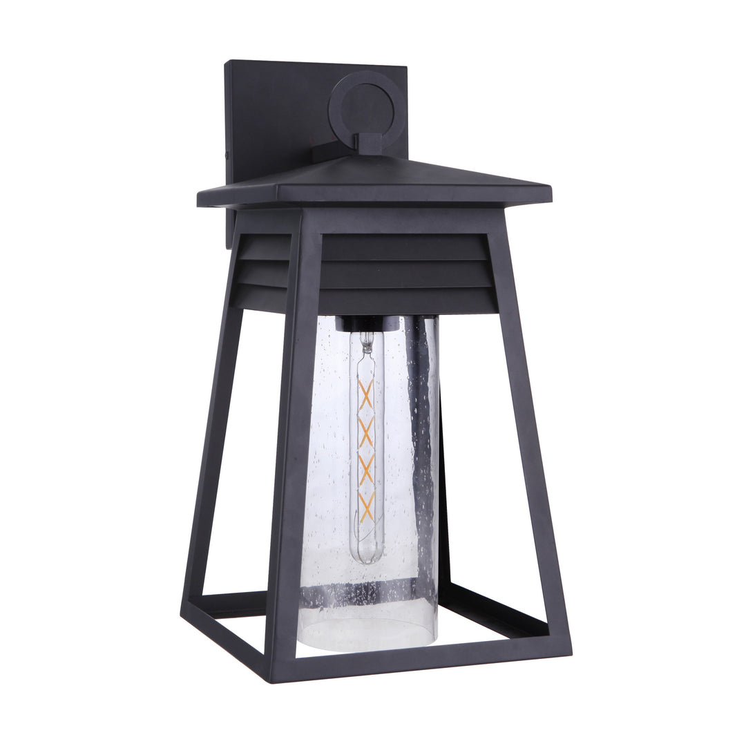 Becca 1 Light Large Outdoor Wall Lantern in Textured Black CRAFTMADE