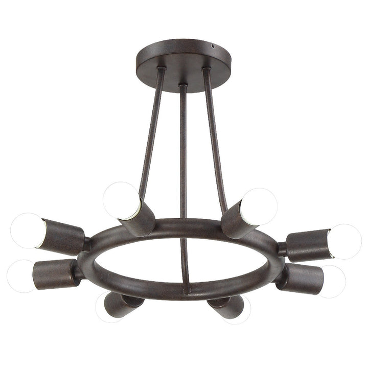 Crystorama Crystorama Dakota 8 Light Charcoal Bronze Semi Flush Mount