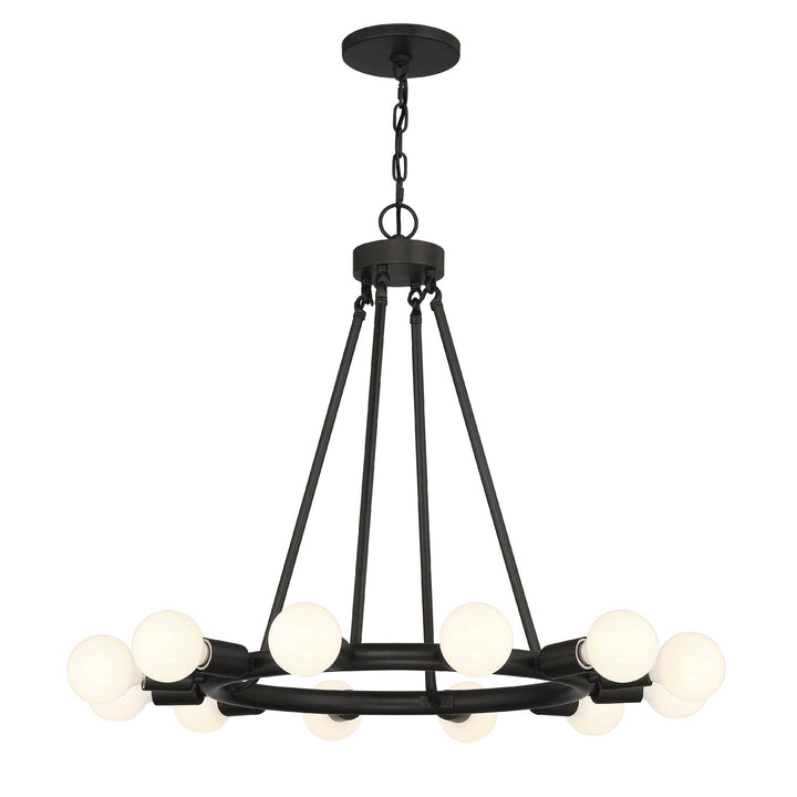 Dakota 12 Light Black Chandelier Crystorama