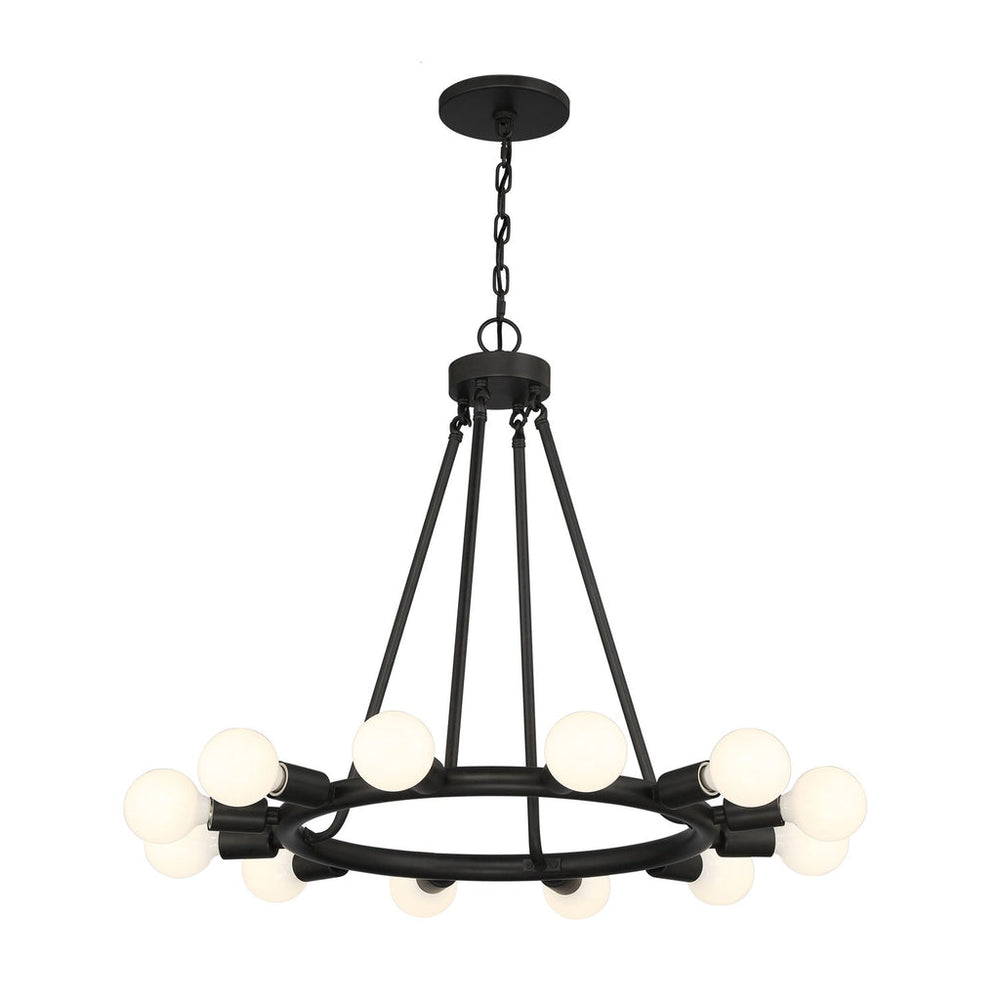 Dakota 12 Light Black Chandelier Crystorama