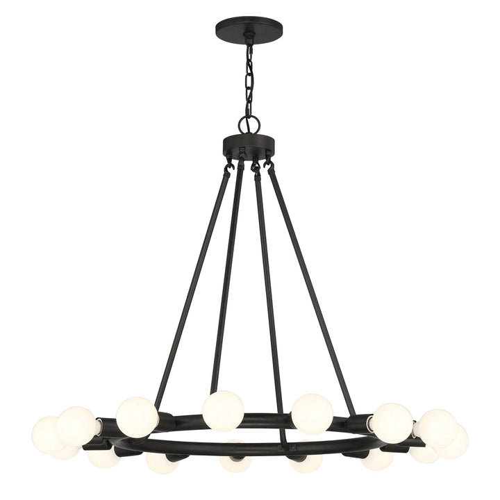 Dakota 15 Light Black Chandelier Crystorama