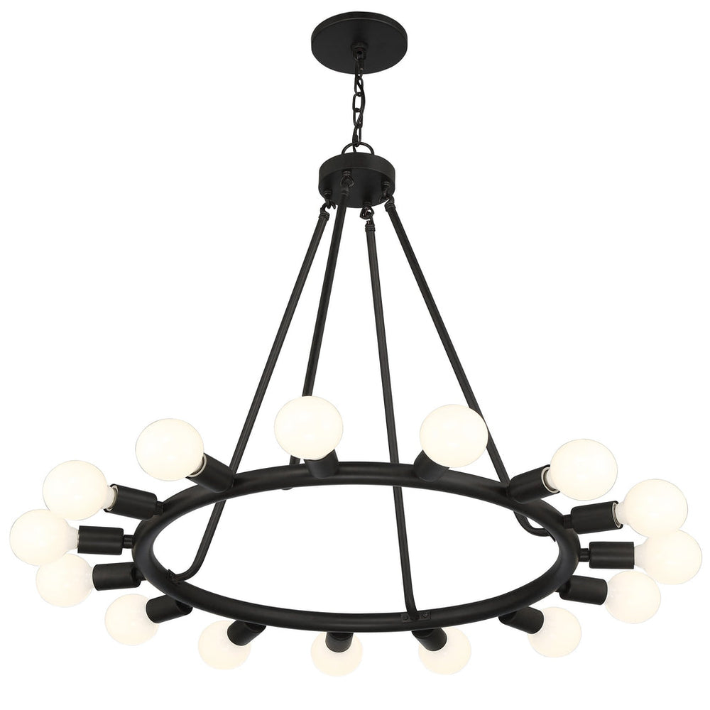 Dakota 15 Light Black Chandelier Crystorama