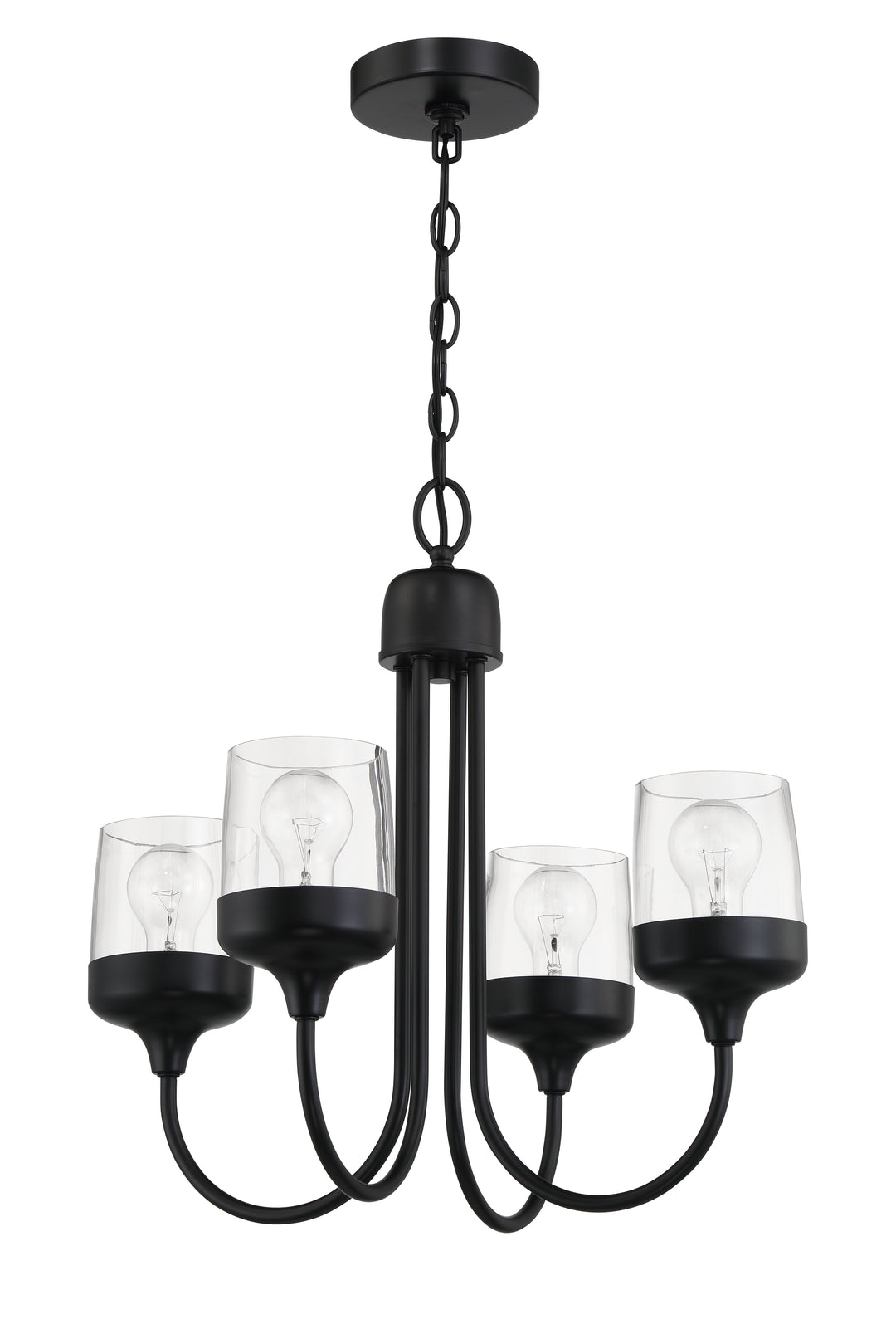 CRAFTMADE Wrenn 4 Light Chandelier in Flat Black