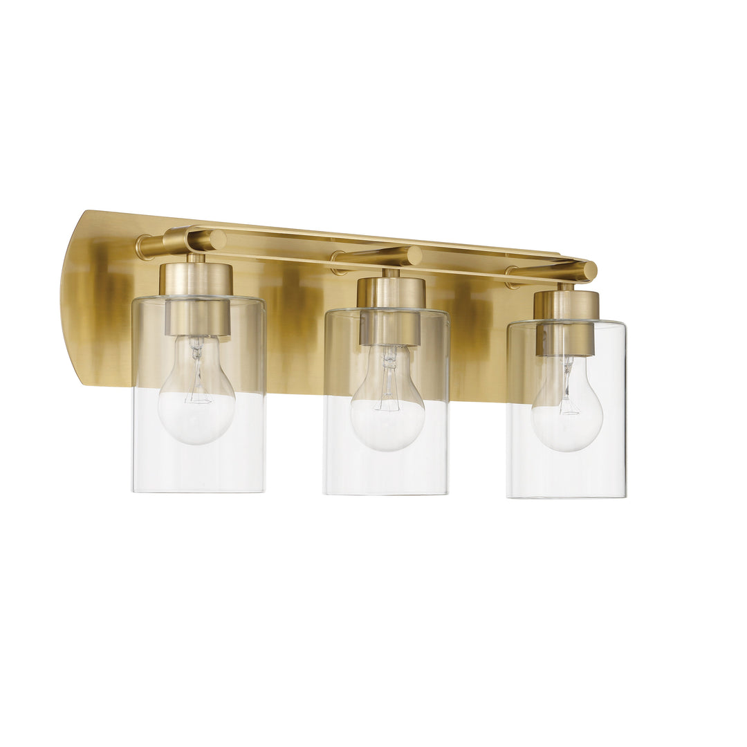 CRAFTMADE Hendrix 3 Light Vanity in Satin Brass