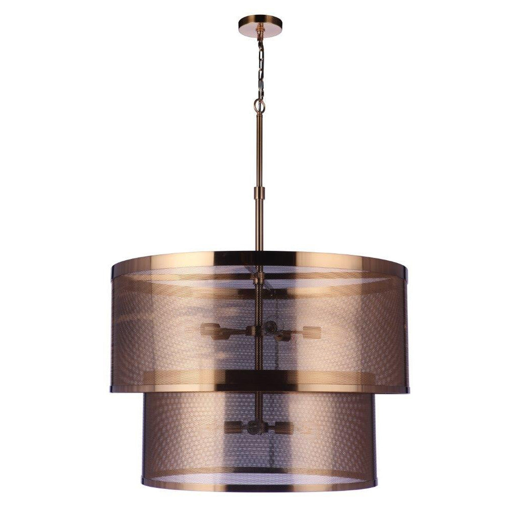 Mesh 9 Light Pendant in Satin Brass CRAFTMADE