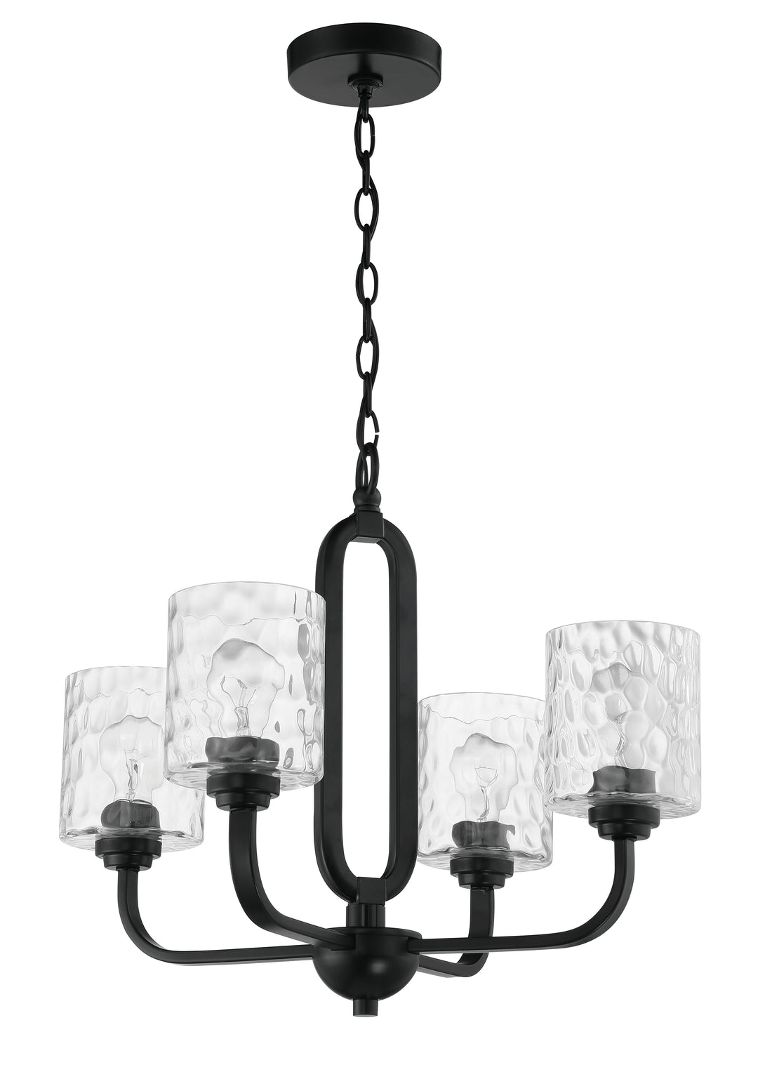 CRAFTMADE Collins 4 Light Chandelier in Flat Black