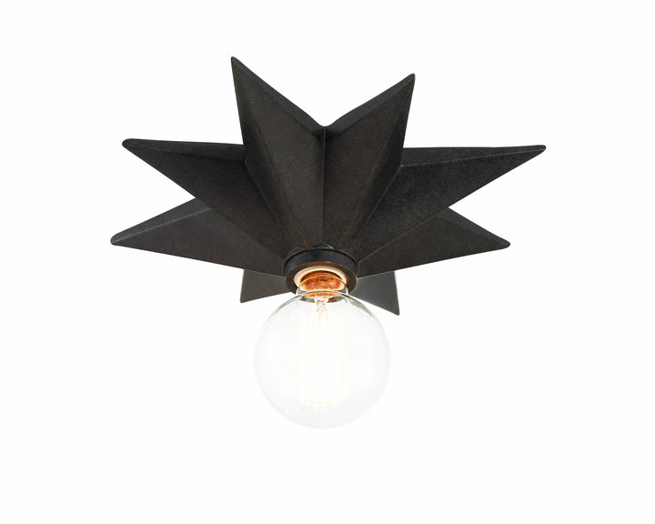 Astro 1 Light Black Sconce Crystorama