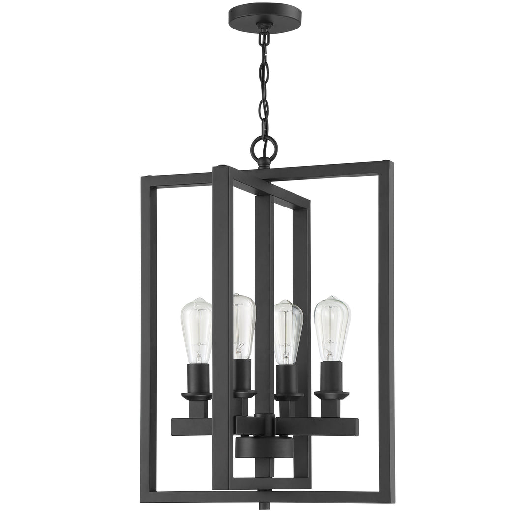 Chicago 4 Light Foyer in Flat Black CRAFTMADE