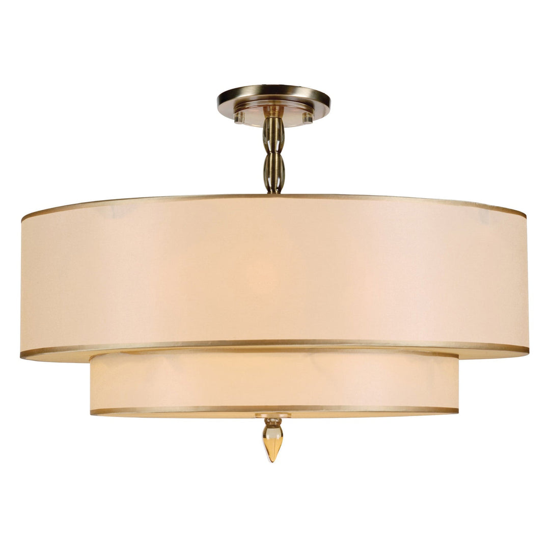 Crystorama Crystorama Luxo 5 Light Antique Brass Semi Flush Mount