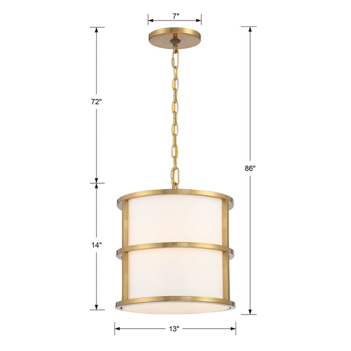 Brian Patrick Flynn Hulton 3 Light Luxe Gold Mini Chandelier Crystorama