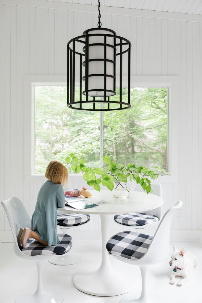 Brian Patrick Flynn Hulton 6 Light Matte Black Chandelier Crystorama