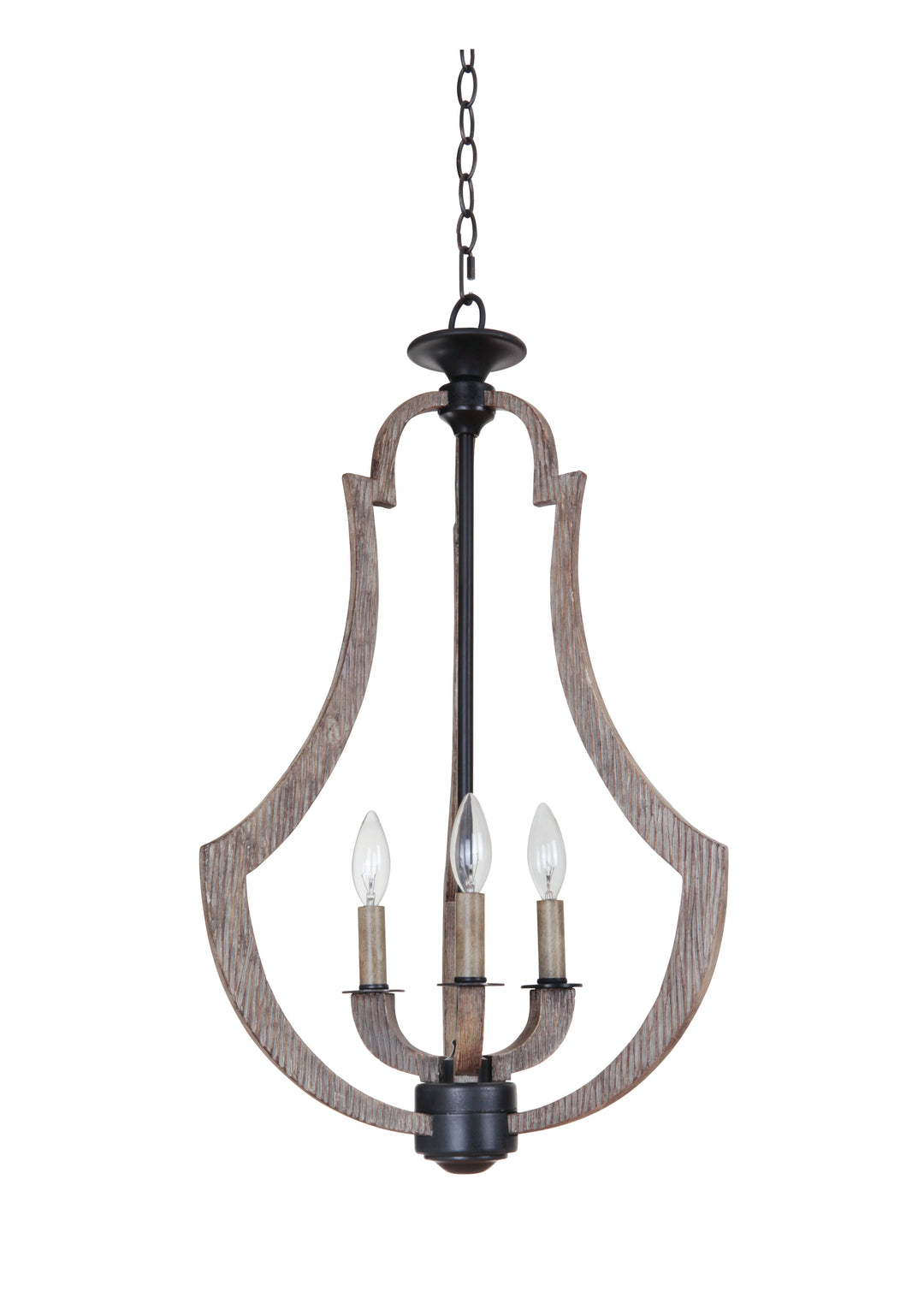 CRAFTMADE Winton 3 Light Foyer in Weathered Pine/Bronze