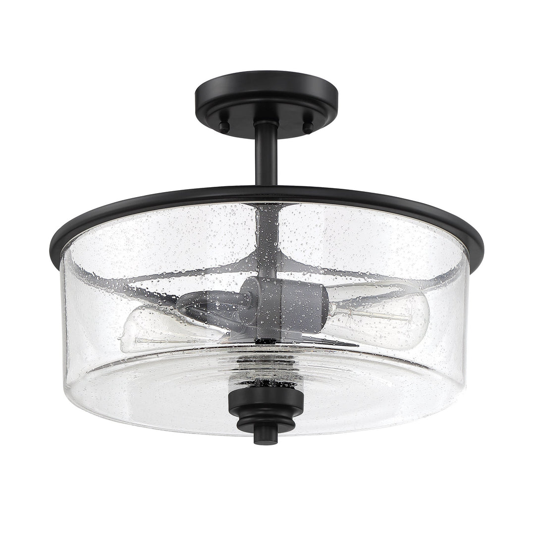 Bolden 2 Light Convertible Semi Flush in Flat Black CRAFTMADE