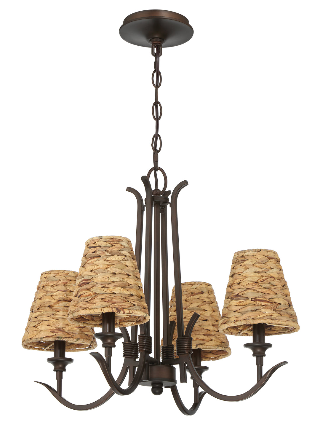 Kokomo 4 Light Chandelier in Aged Bronze Brushed CRAFTMADE