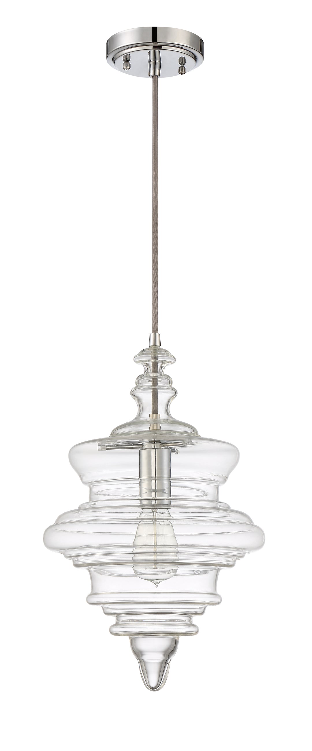 CRAFTMADE 1 Light Mini Pendant with Cord in Chrome