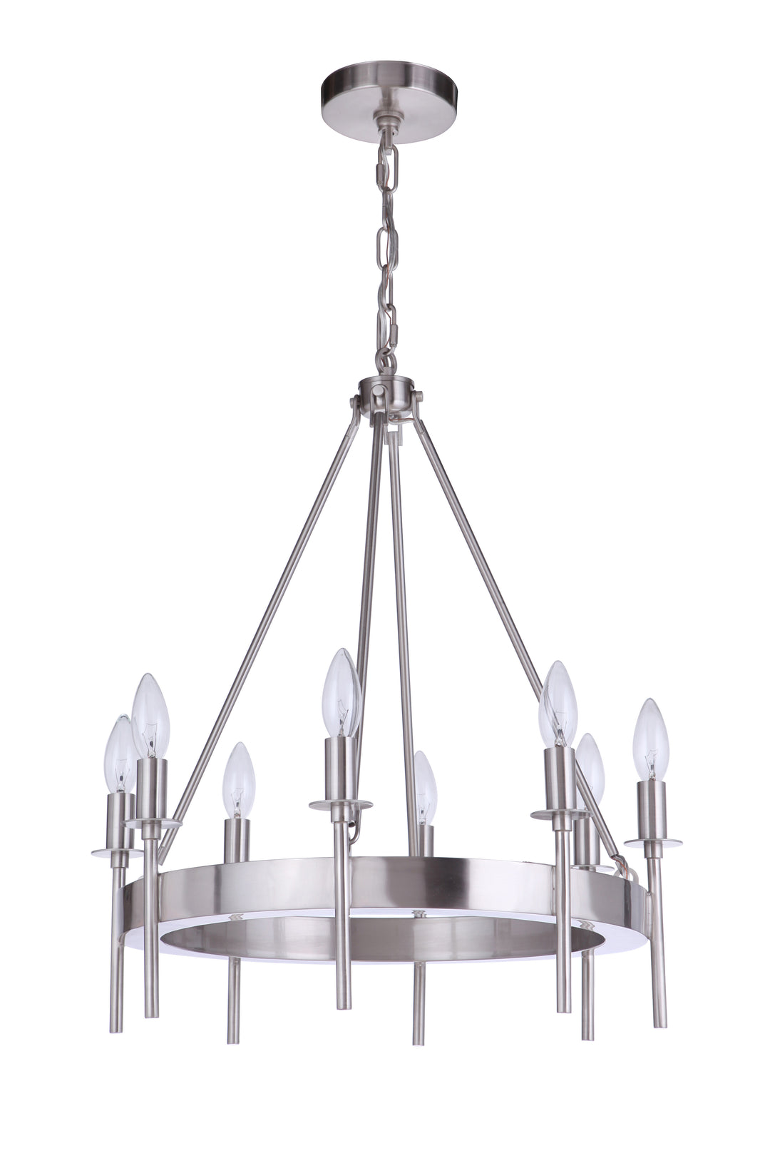 CRAFTMADE Larrson 8 Light Chandelier in Brushed Polished Nickel