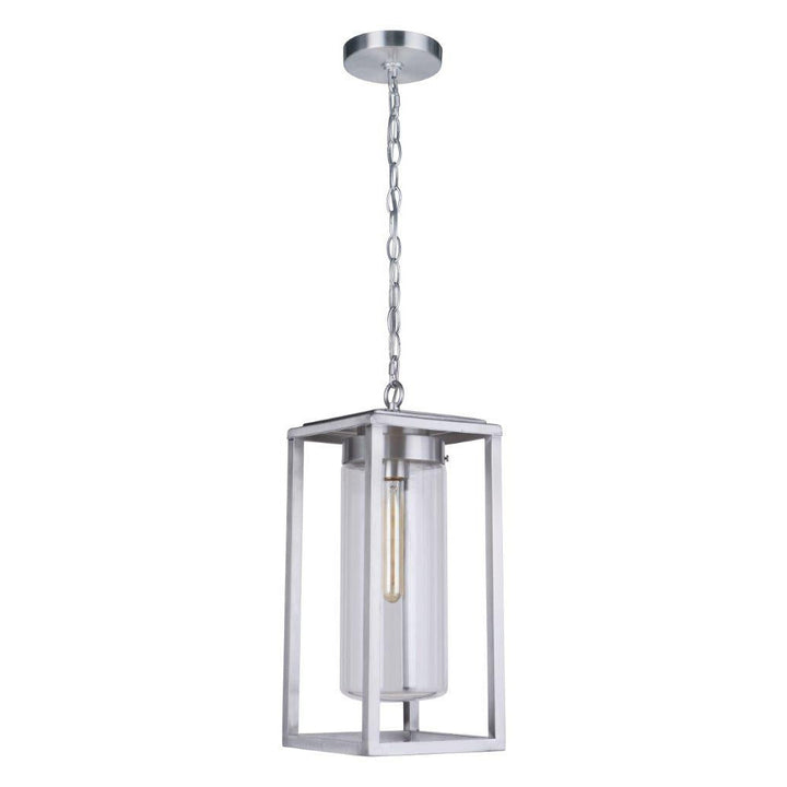 CRAFTMADE Neo 1 Light Outdoor Pendant in Satin Aluminum