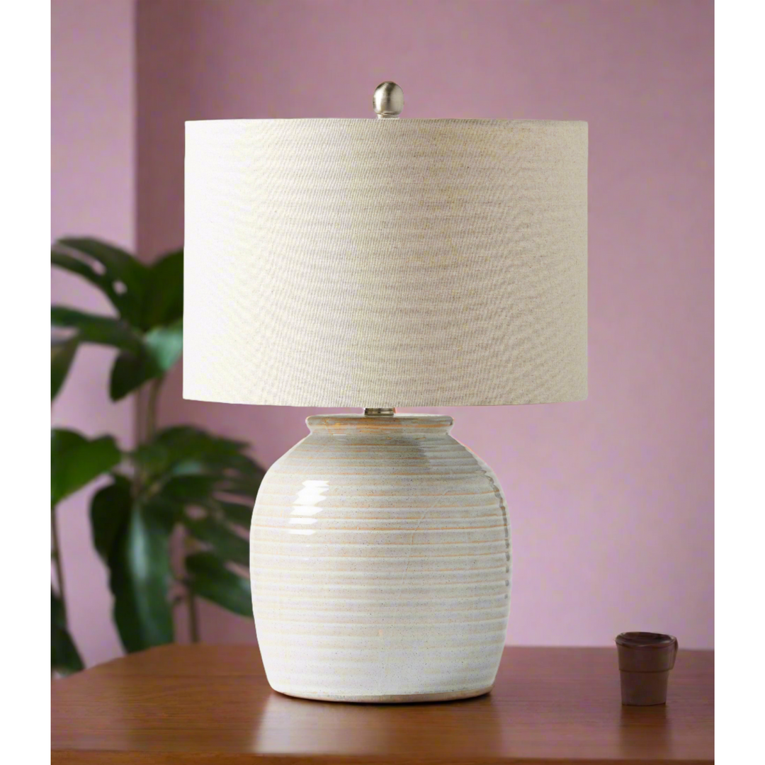 Elegant 21-Inch Single Light Table Lamp with White Ceramic Base CRAFTMADE