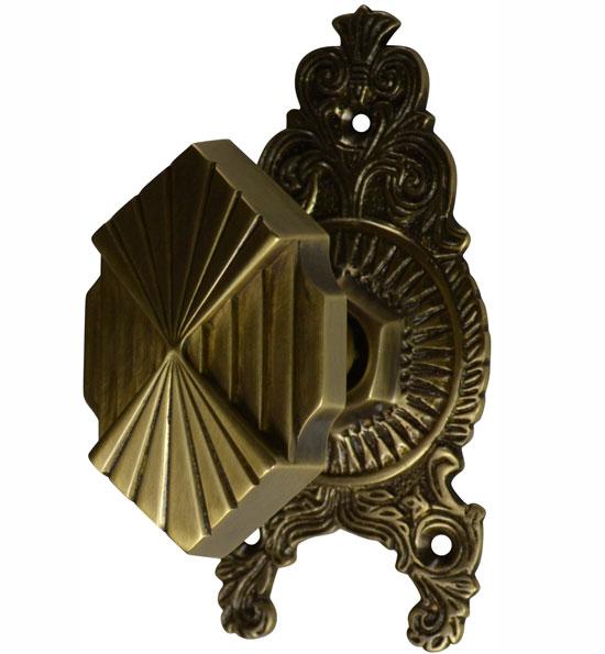 Ornate Victorian Rosette Door Set with Art Deco Fanfare Door Knob (Several Finishes Available) COPPER MOUNTAIN HARDWARE