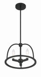 Abbott 3 Light Black Mini Chandelier Crystorama