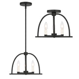 Abbott 3 Light Black Mini Chandelier Crystorama