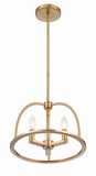 Abbott 3 Light Vibrant Gold Mini Chandelier Crystorama