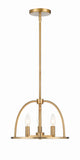 Abbott 3 Light Vibrant Gold Mini Chandelier Crystorama