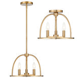 Abbott 3 Light Vibrant Gold Mini Chandelier Crystorama